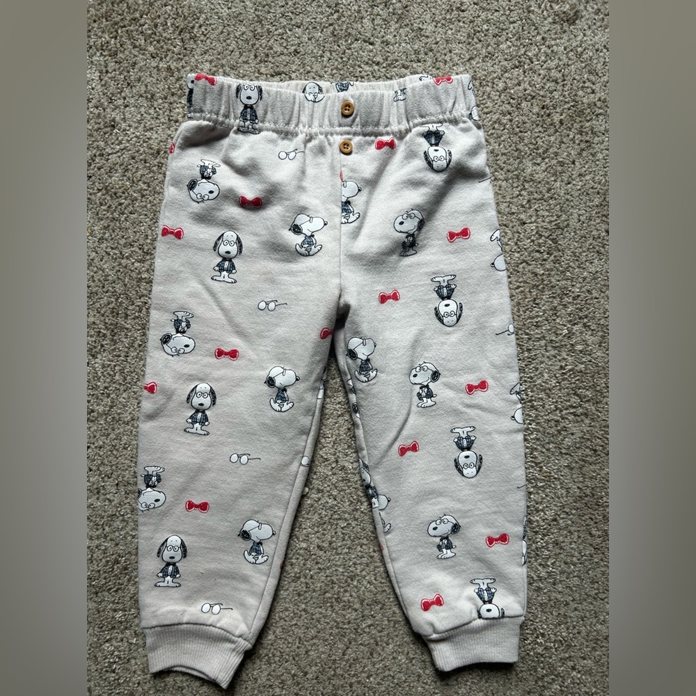 Peanuts snoopy toddler sweatpants size 24 months cozy